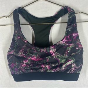 C9 Champion Sports Bra Black Purple Duo Dry Power Core Compression  Medium